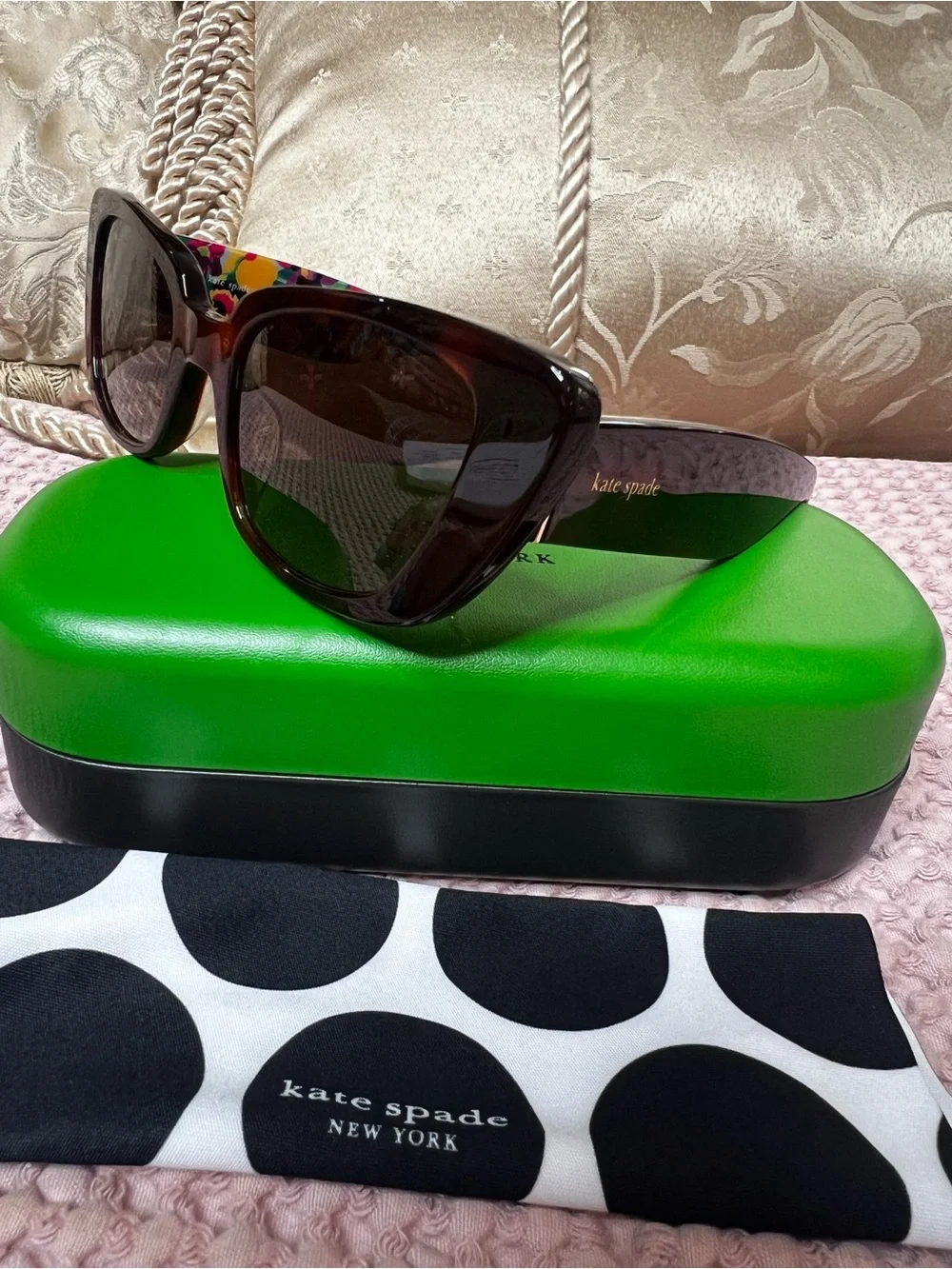 Kate Spade FABIA/S Havana Floral Hello Sunshine Sunglasses 51-21-140